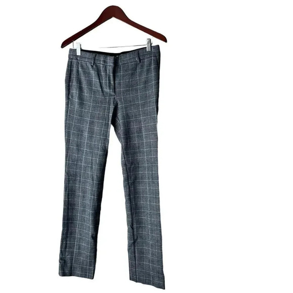 Ann Taylor Slim Leg Plaid Check Career Pant Work 4 Full Length - Picture 1 of 7